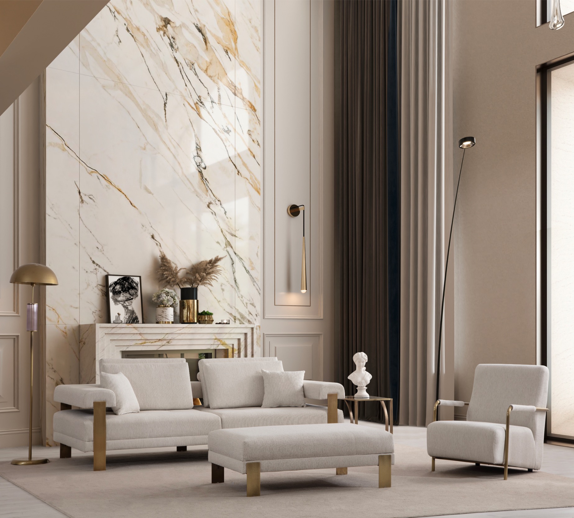 Deep Living Antik Koltuk Takımı