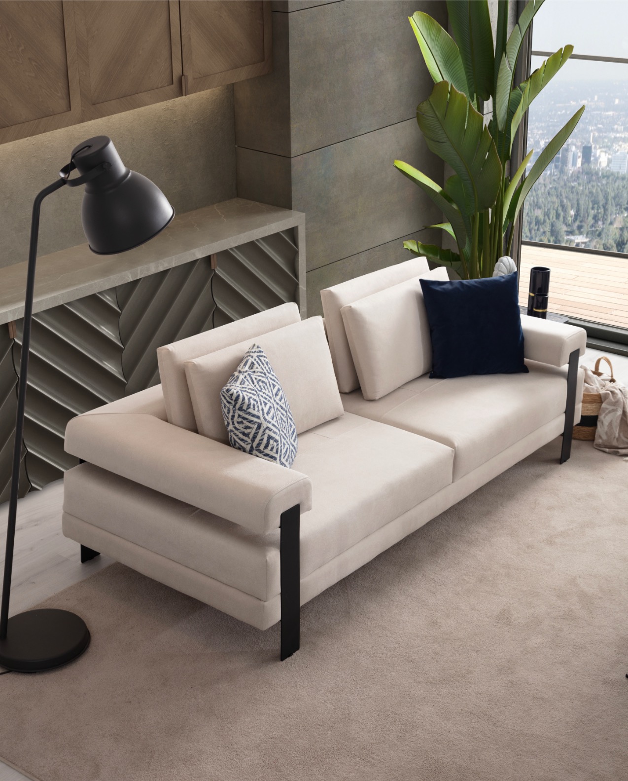 Deep Living Siyah Ayak Koltuk Takımı