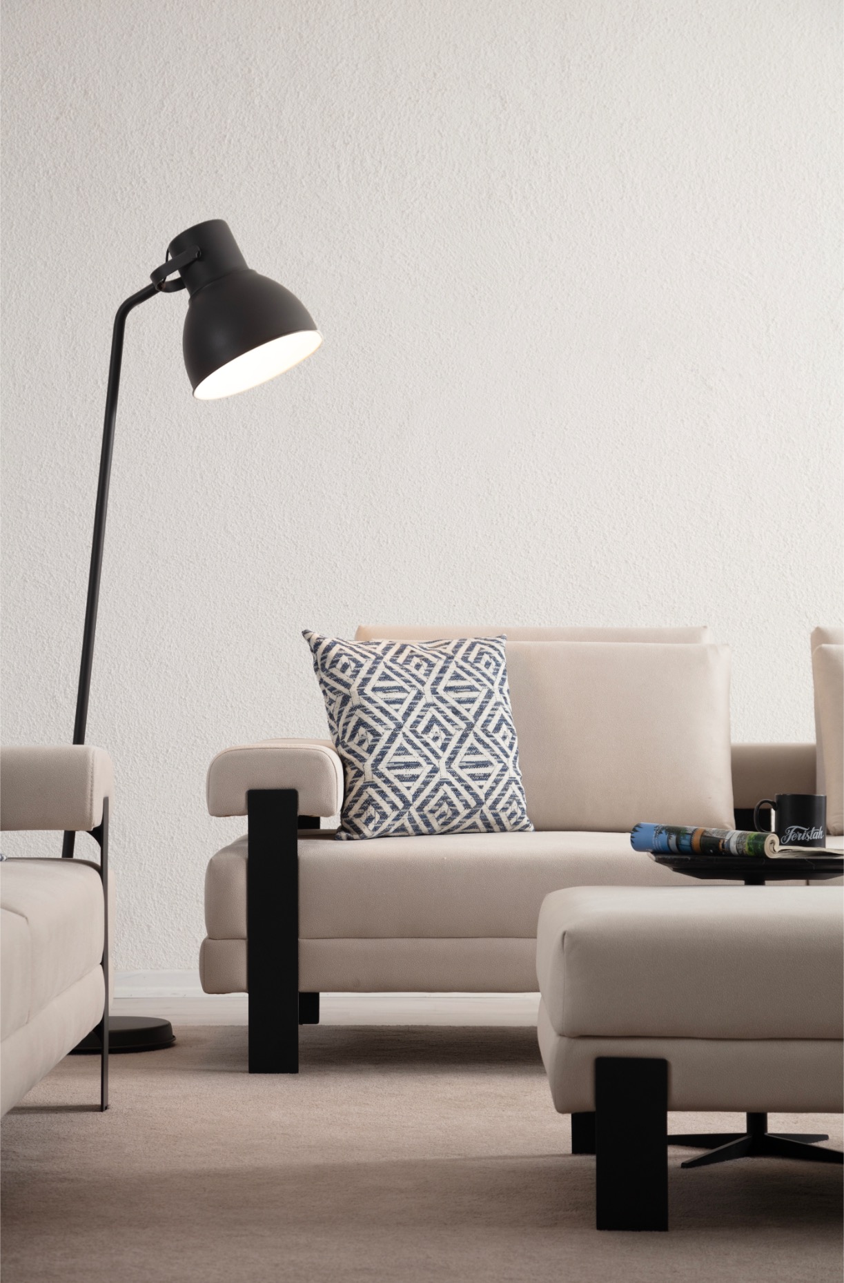 Deep Living Siyah Ayak Koltuk Takımı